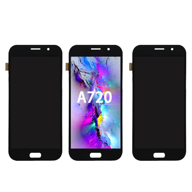 

Replace LCD Screen Digitizer For Samsung A7 2017 A720 Pantalla Super AMOLED, Black/gold/white