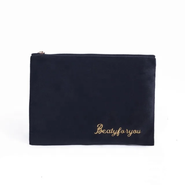 

Portable Flannel Square Makeup Bags Soft Velvet Toiletry Cosmetic Storage Pouch, Pink, gray, burgundy, black, blue, khaki