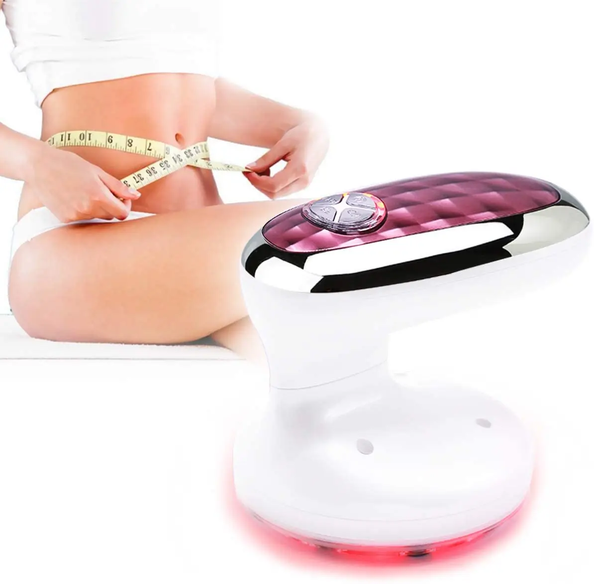 

Multifunctional 3 in 1 Red Light Rechargeable Lose Fat Body Slimming Fat Burn Machine, White
