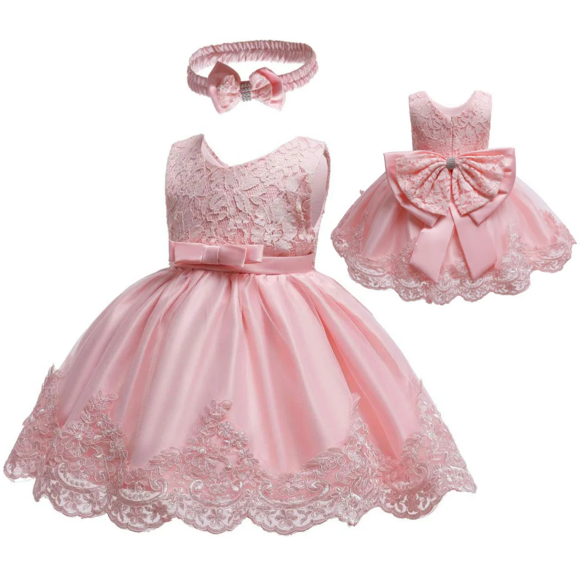 2019 Lace 3years Princess Flower Evening Children Clothes New Design ...