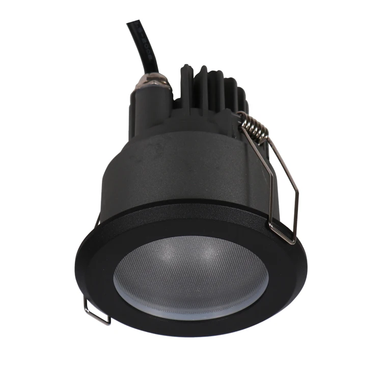 black LED down light cutout 75mm waterproof