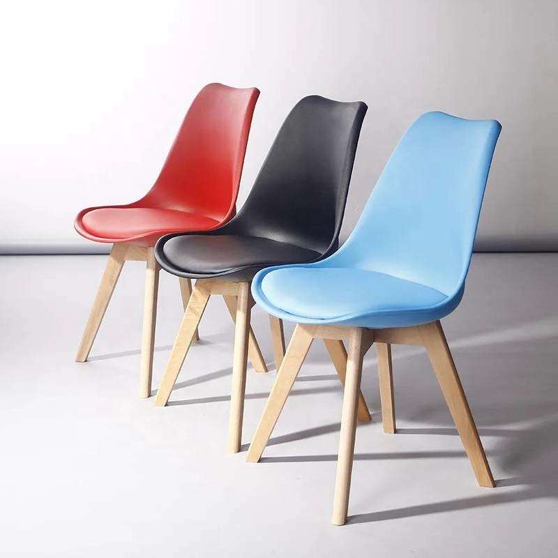 
Modern design home furniture high quality dining room chairs with cushion colorful plastic dining chair 