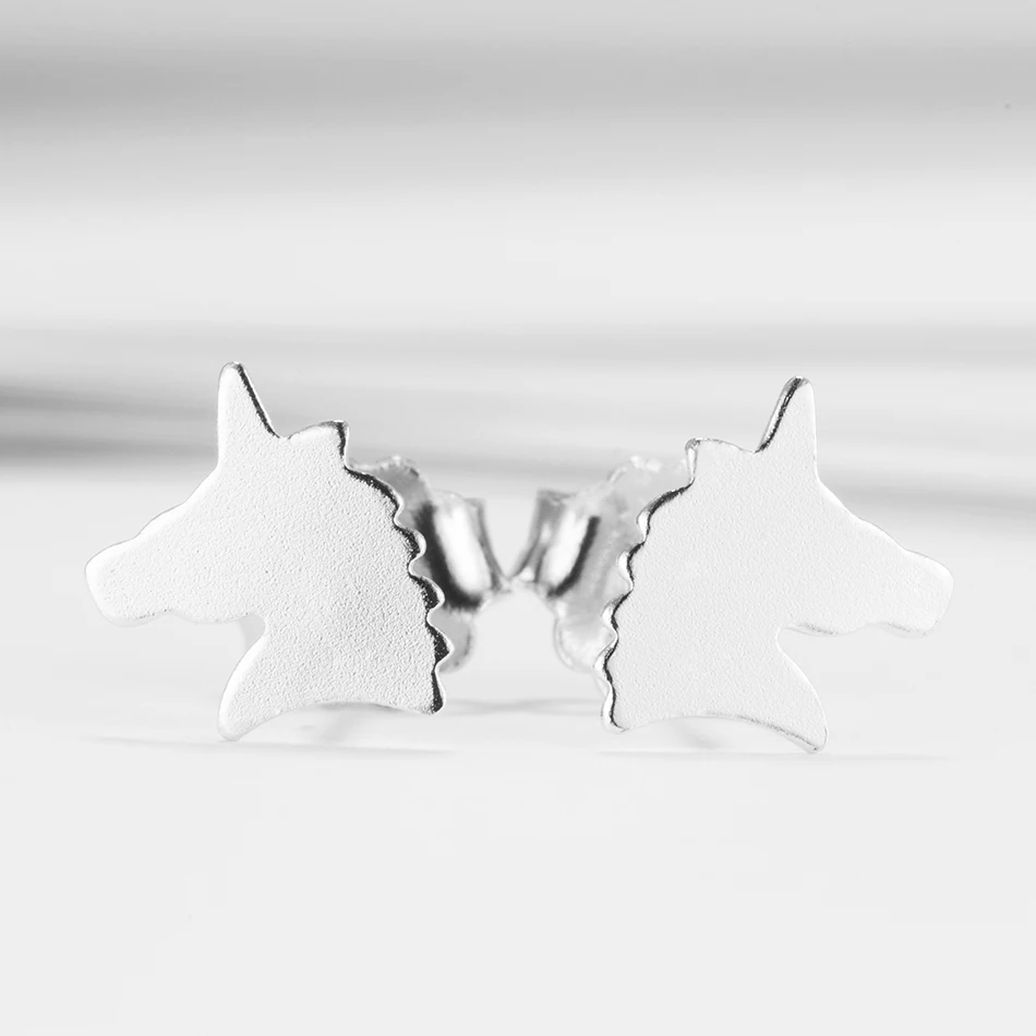 

2019 Wholesale Jewelry 925 Sterling Silver Unicorn Earring Wedding Cubic Zirconia Earrings for Women