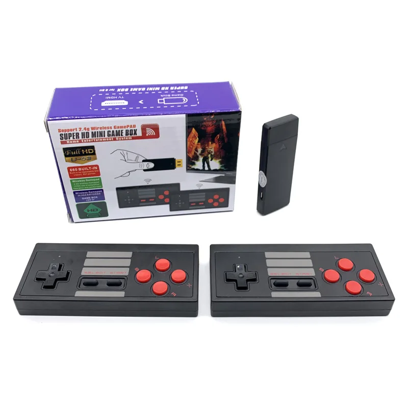 

Best Holiday Gift: 8-bit USB built-in 660HD Mini retro home entertainment video game console, Black