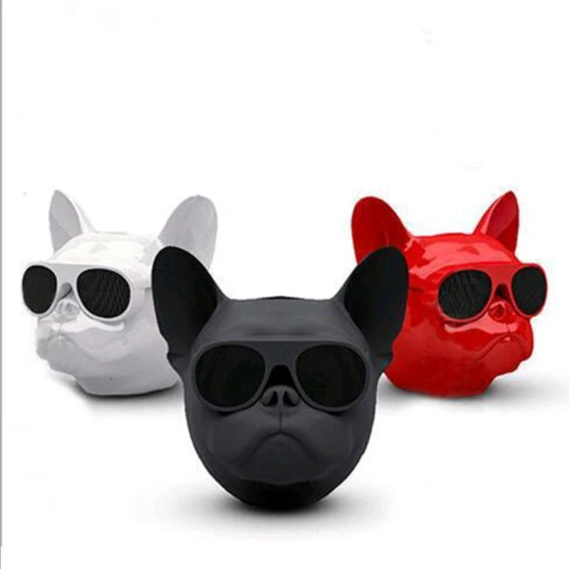 

2020 New size dog head speaker card mini audio desktop computer portable wireless subwoofer, White, pink, blue, red, green, light blue