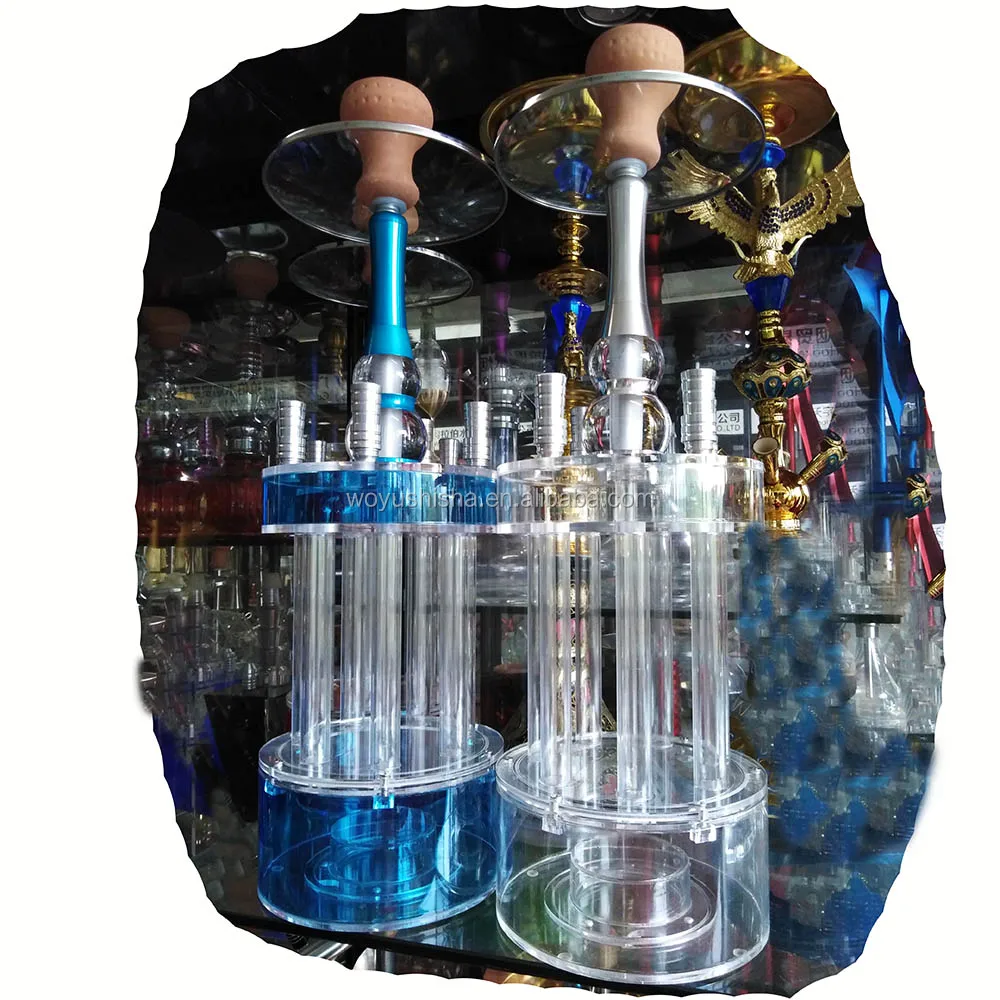 

All acrylic hookah nargile lounge furniture sharing shisha With 4 branches, Colors