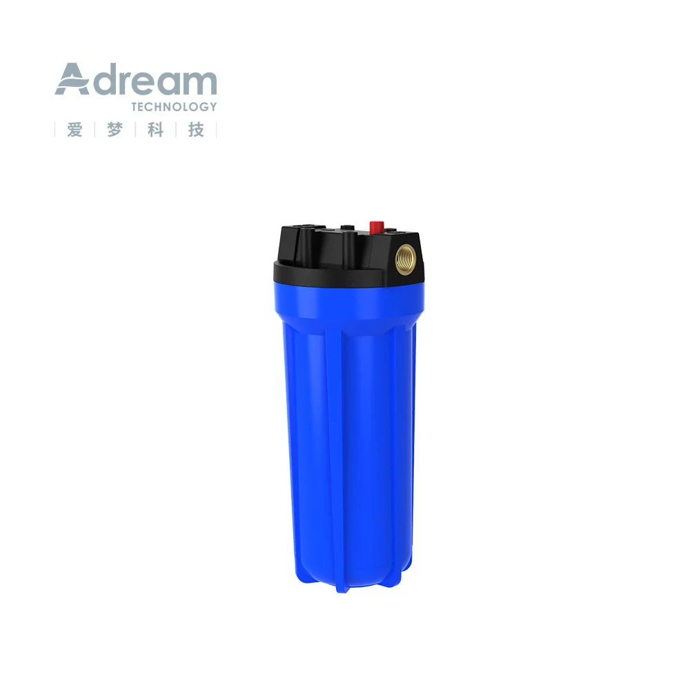 ADREAM TECH 10inch Type B Water Filter Housing Transparent White Blue Filter Cartridge Housing for RO Reverse Osmosis