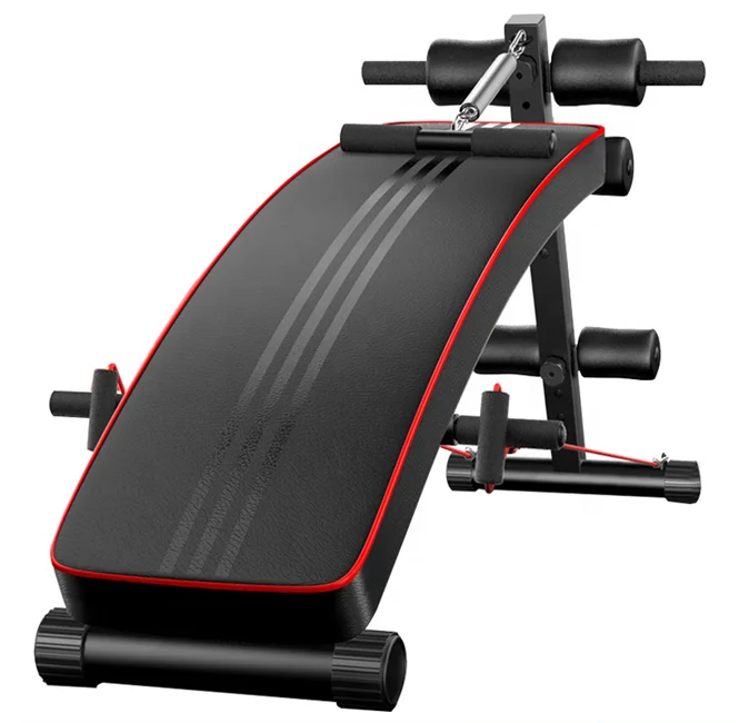 

Sit-up fitness equipment home male abdominal muscle board exercise auxiliary abdominal machine multifunctional supine board, Red + black