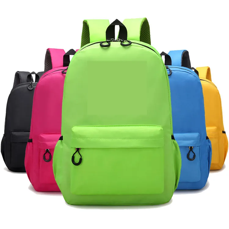 

Wholesale Custom Logo Solid Color Children's Schoolbag Travel Backpack Primary School Student Schoolbag, 8 colors