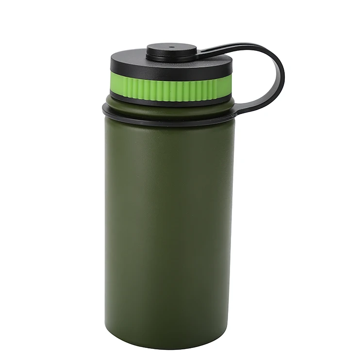 

MIKENDA 500ml Custom Drink Thermos Bottles Stainless Steel Vacuum Insulated Water Bottles, Black, white, green and custom color