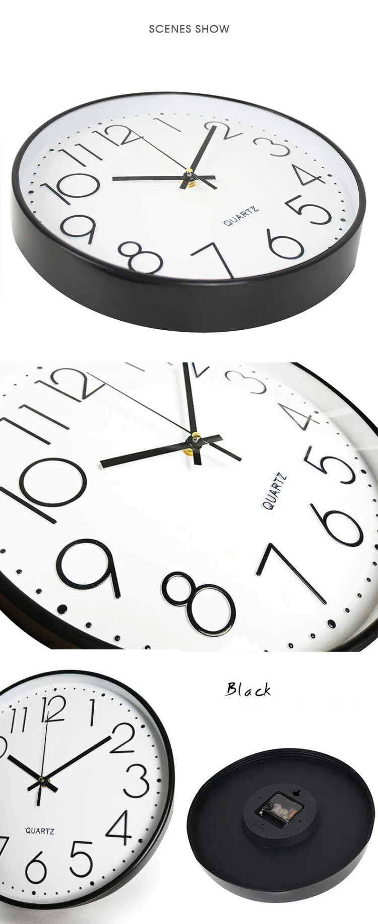 Hot Sale Cheap Plastic Modern Wall Clock 3d Embossed Numbers 30cm Wall Clock Buy 30cm Wall Clock