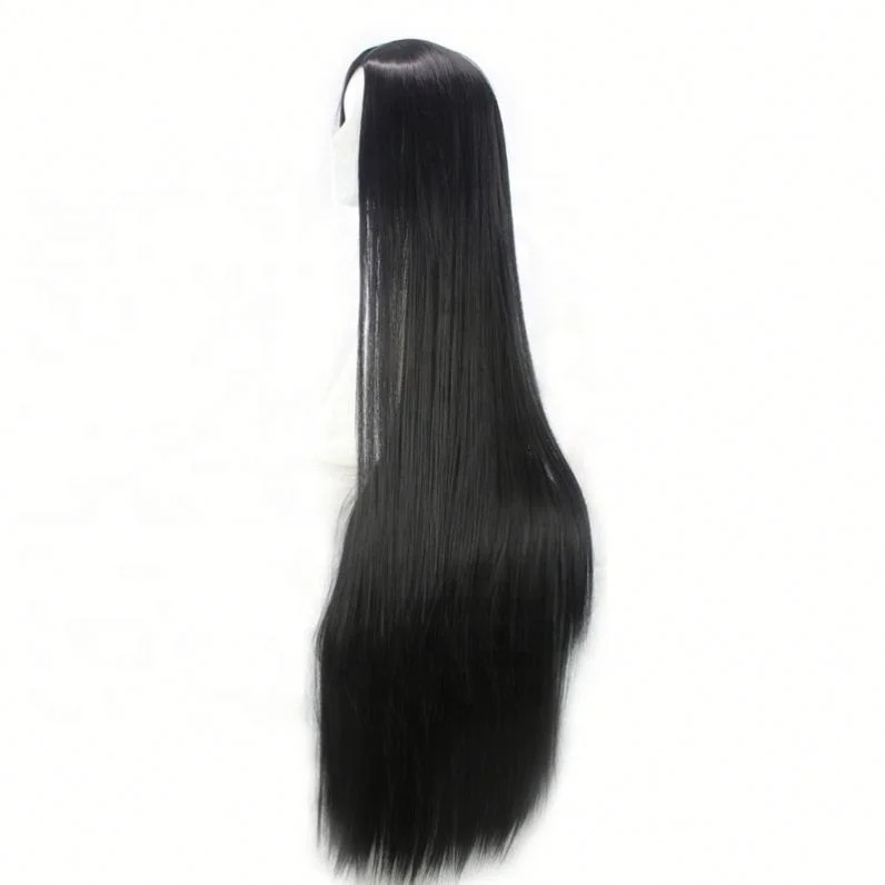 

Popular Black Mid-length Straight Hair Ladies Synthetic Wig, Pics