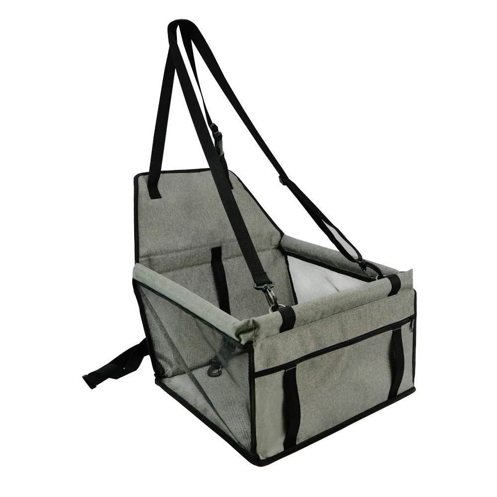 

Foldable pet dog booster car seat cover for pet seat travel carrier bag dog car bed, Grey;blue;pink;red;brown