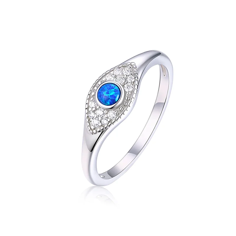 

Vintage Wedding Rings Minimalist Ring Custom Wholesale Price 925 Sterling Silver for Woman Opp Bag Engagement Ring Opal 3-7 Days
