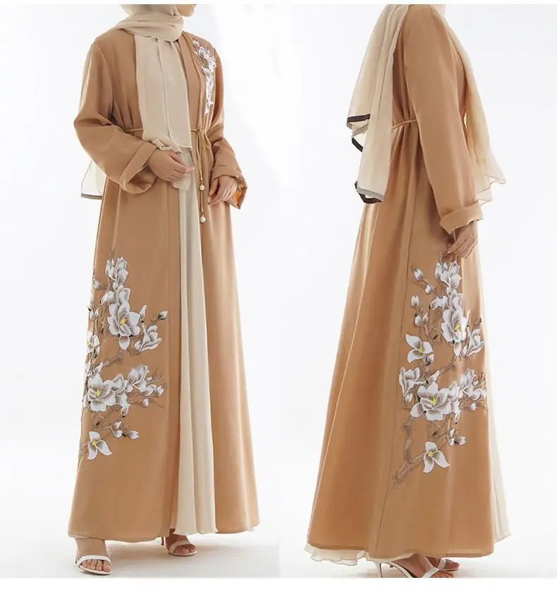 

Abaya Dubai Muslim Dress Kimono Cardigan Bangladesh Clothing Robe Musulmane Islamic Clothing Marocain Kaftan Dress Y11579