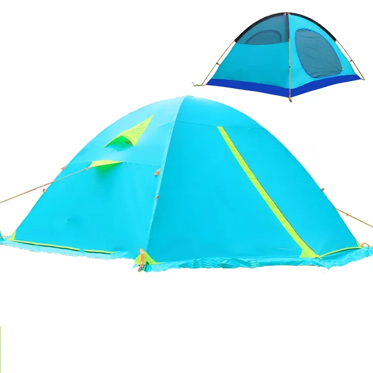 

HT13 Professional Hiking Windproof Warm Four-season Double Layer 1 Person Outdoor Camping Tents with Skirt