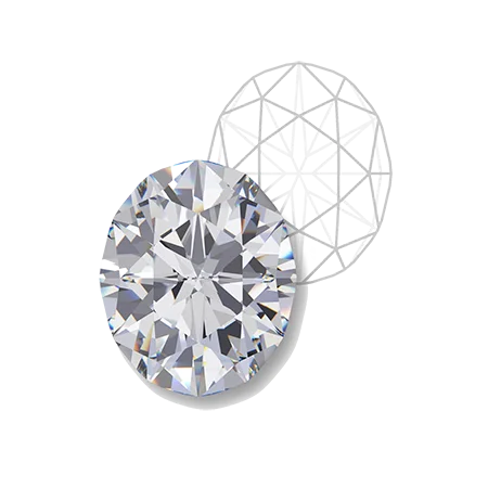 

Moissanite oval shape color white 3*5mm synthetic gemstone factory price