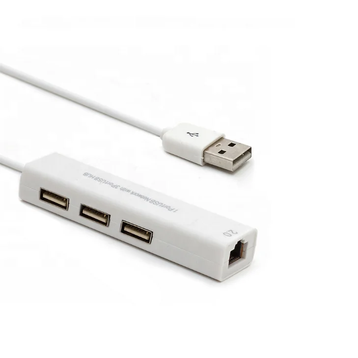 

Laptop computer USB to RJ45 Lan card combo 1 port network 3 port USB hub Ethernet adapter