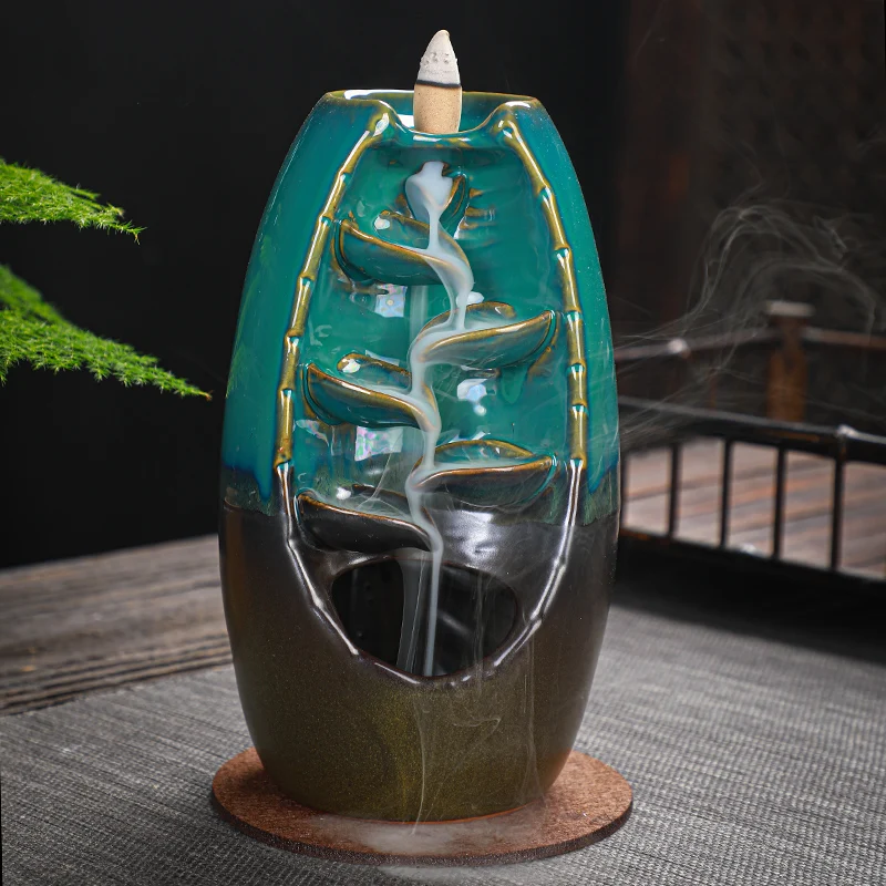 Details about   Backflow Incense Burner Ceramic Lotus Smell Aromatic Aromatherapy Furnace 