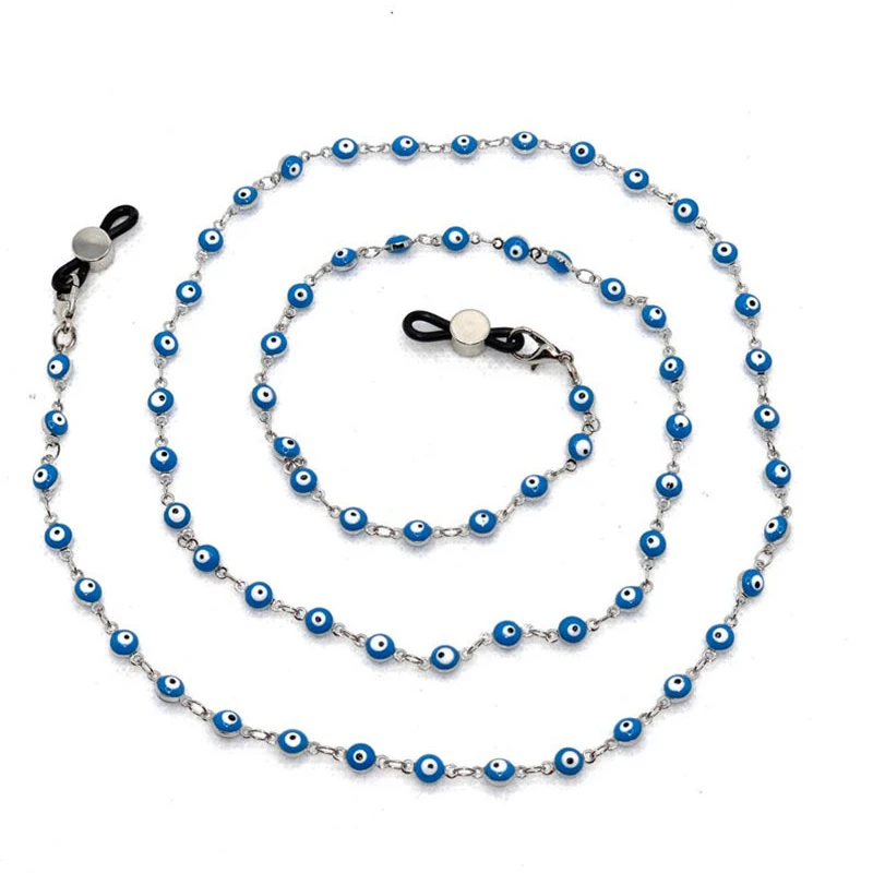 

Gattara Fashion Non-Slip Glasses Chain Popular Evil Small Eyes Peach Heart Sunglasses Chain, As picture