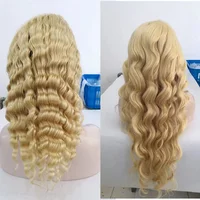 

Raw European Natural 613 Blonde cuticle aligned Human Hair Piece HD Full Lace Wig,brazilian thin swiss Hd lace wig virgin hair
