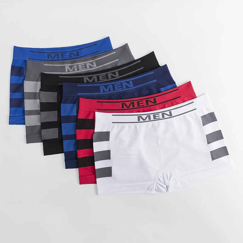 

RTS-M013 ready to ship in stock wholesale mens boxers polyester seamless boxer briefs boxer shorts for mens underwear