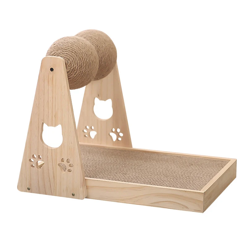 

Manufacturer Wholesale Sisal Wood Scratch Scratcher Tree Toy Pet Cat Post For carpet corner scratcher furniture protectors, Grey