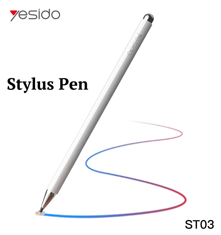

2 In 1 Aluminum Capacitive Active Phone Tablet Smart Pressure Touch Stylus Pencil Pen For Ipad Apple Iphone Android Samsung