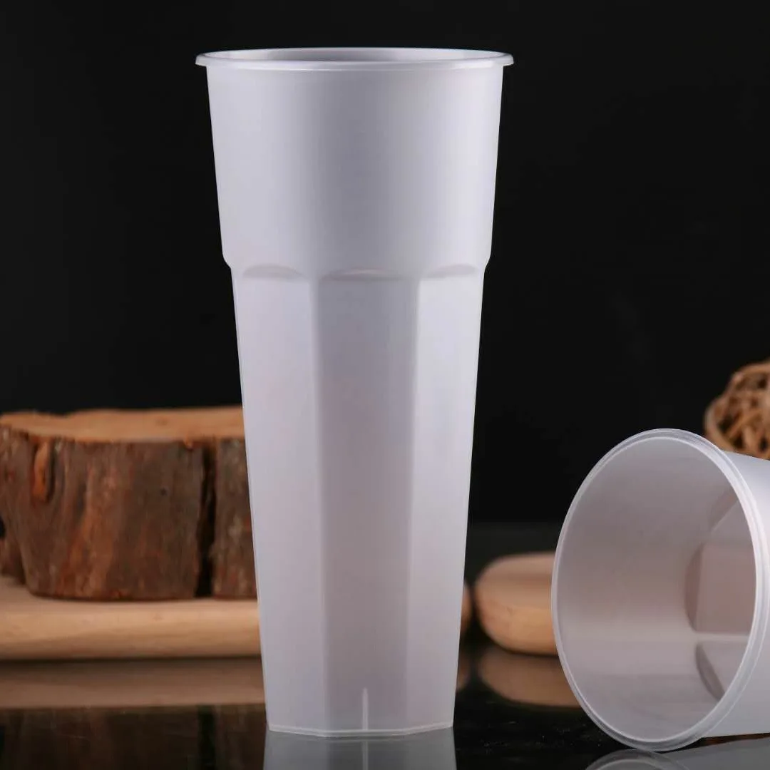 

90 Caliber Disposable Plastic Boba Milktea Cup Milk Tea Cups Transparent With Lid, Clear