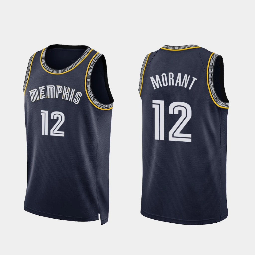 

Custom #12 Ja Morant Shirts Memphis Jersey Grizzlies City Edition Black Sports Basketball Vest Wear Wholesale Clothing