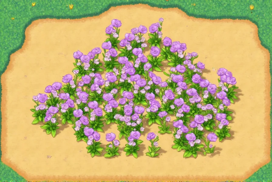 Stardew Valley Ginger Island map highlighting exact locations of all five purple sweet pea flowers