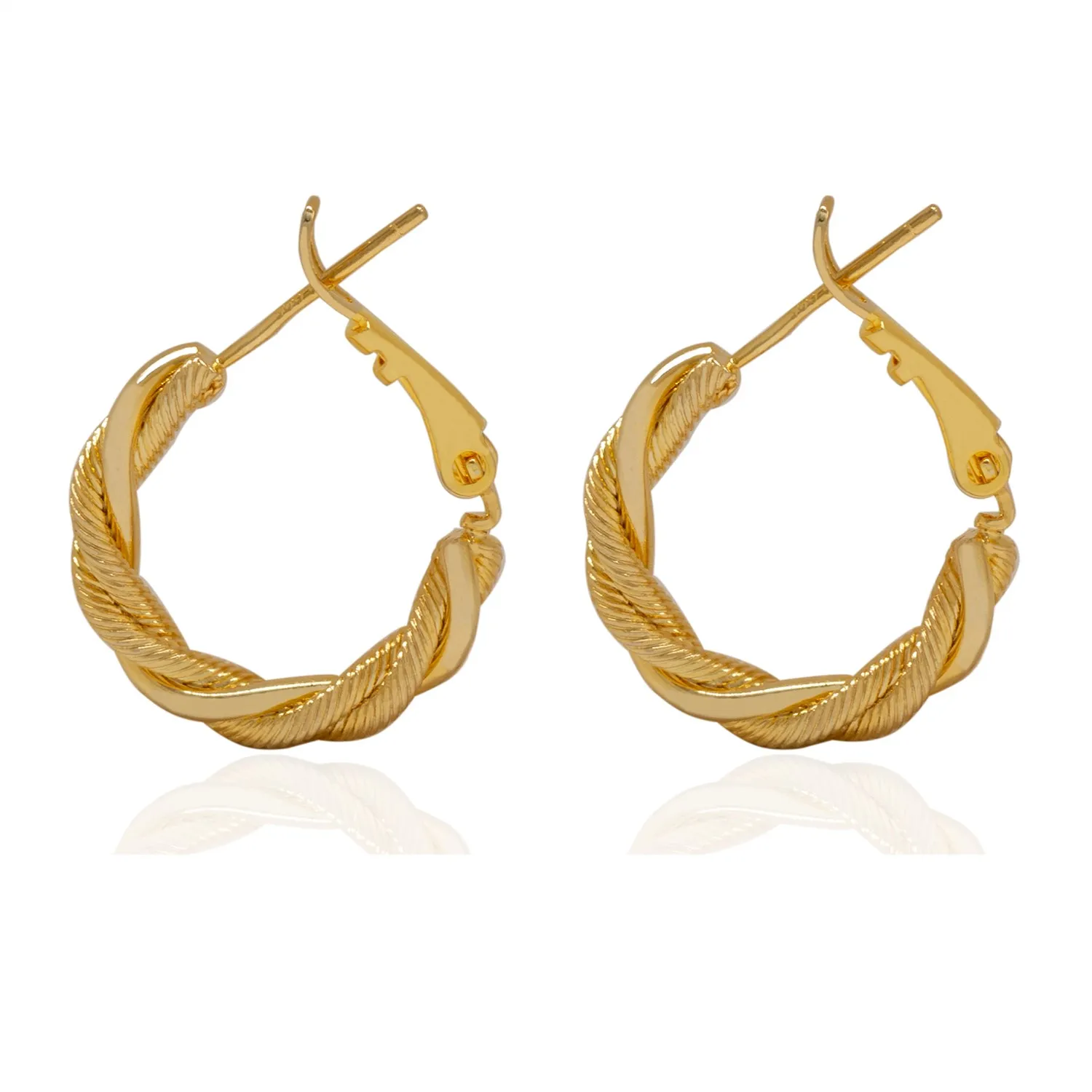 

20mm New Metal Texture Design Earrings Simple Small Circle Earrings for Girls Women