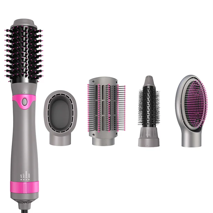 

1000W Styler and Dryer Hot Air Brush 5 in 1 Hair Dryer with Blowout Brush Styler Hair Dryer Brush, Gray+pink;customize color