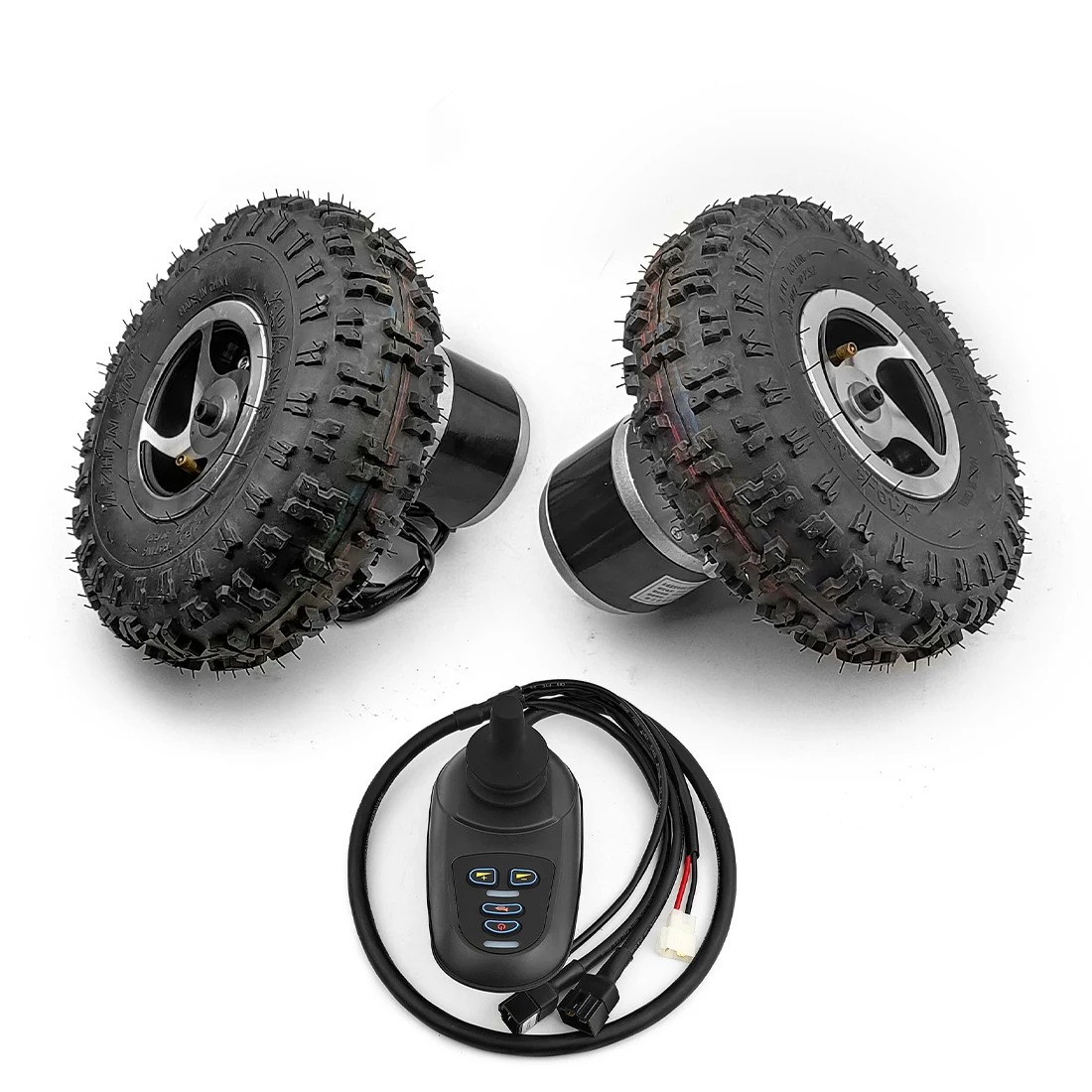L-faster 10 Inch Tire 24V 500W 700W Dual Drive Motor Wheel Kit for Electric Agricultural Tool Tiller Garden Farm Hand Cart