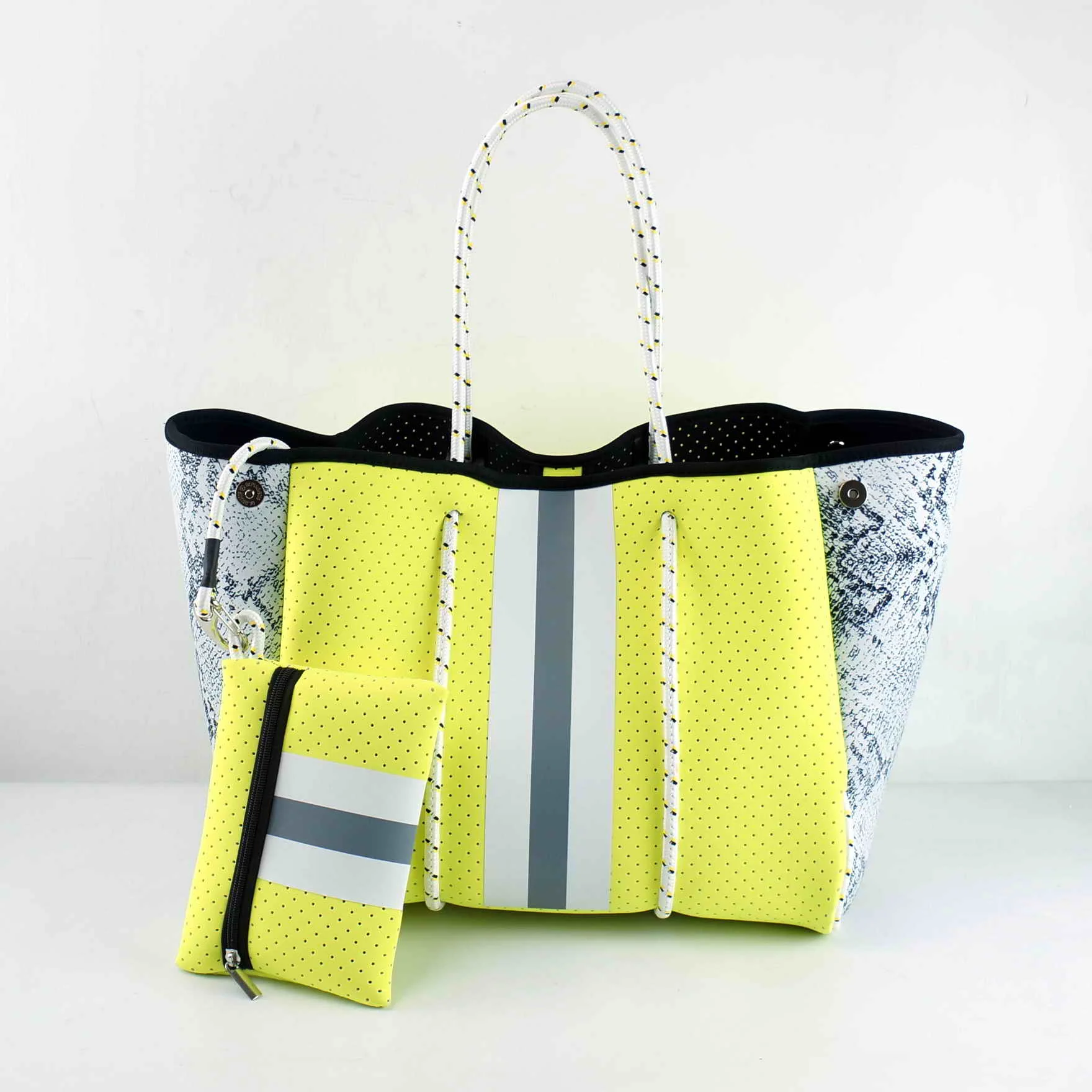 

Fashion Printed Tote Bag with Inner Purse neoprene customize beach bag