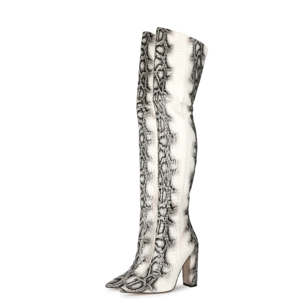 

Sexy Block Heels Women Thigh High Boots Ladies Long boots Winter Shoes