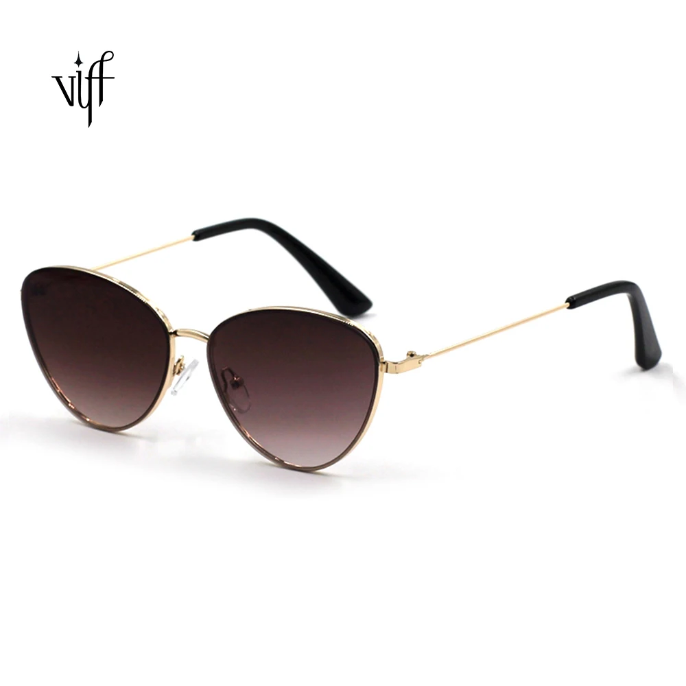 

Oversize Cateye Shades HM19684 Metal Frame Custom Logo Vintage Sunglasses