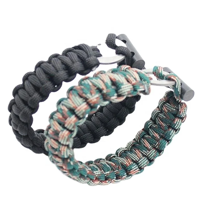 

Black  Fashion Emergency Outdoor Survival Kit Fashion Mens Survival Knife Bracelet, 200 kinds of colors