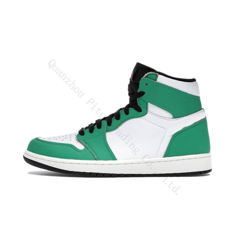 

(Women Size) Jodan 1 Lucky Green men's women's fashion casual sports basketball running zapatos shoes cheap sneakers