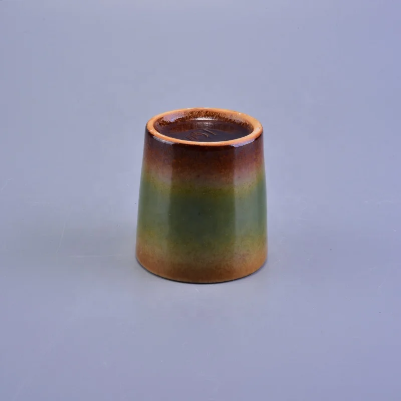 200ml Amber mable ceramic candle cup for home decor