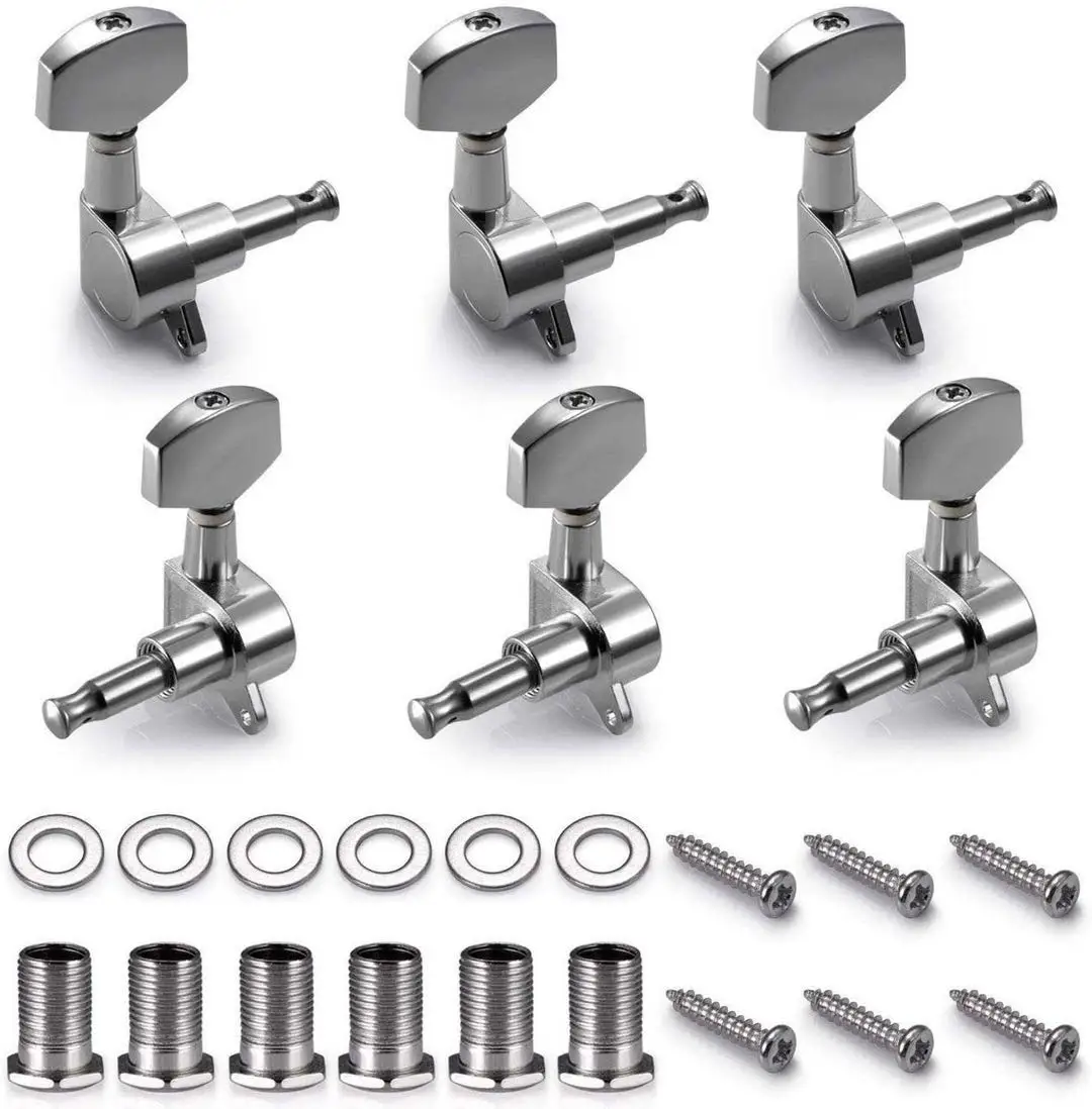 

Popular supply of folk guitar full closed coil coil metal alloy 41 folk LP electric guitar big square head string button Silver