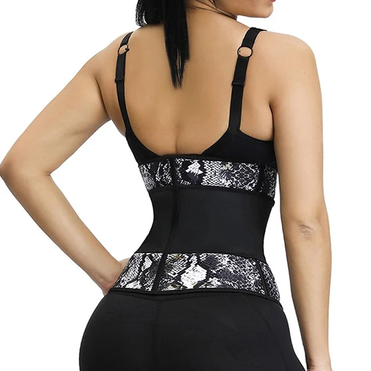 

New printed unisex waist trainer sports abdomen waist belt beautiful waist trimmer, Black, printed