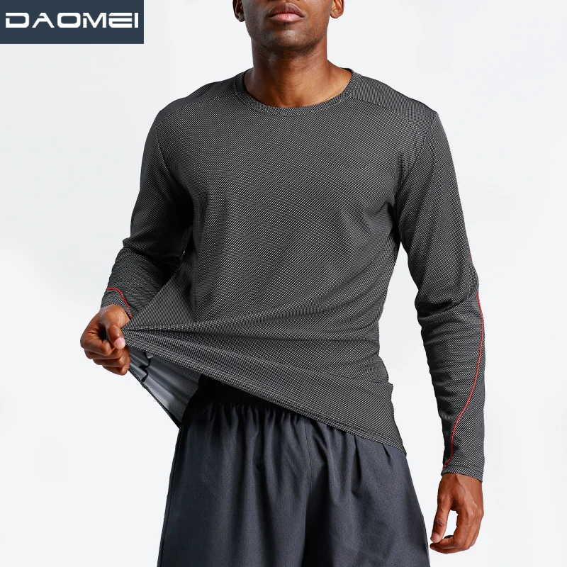 

High Quality Long Sleeve T shirt Men T-shirt Workout Basketball Training Running T Shirt Wholesale Sportswear