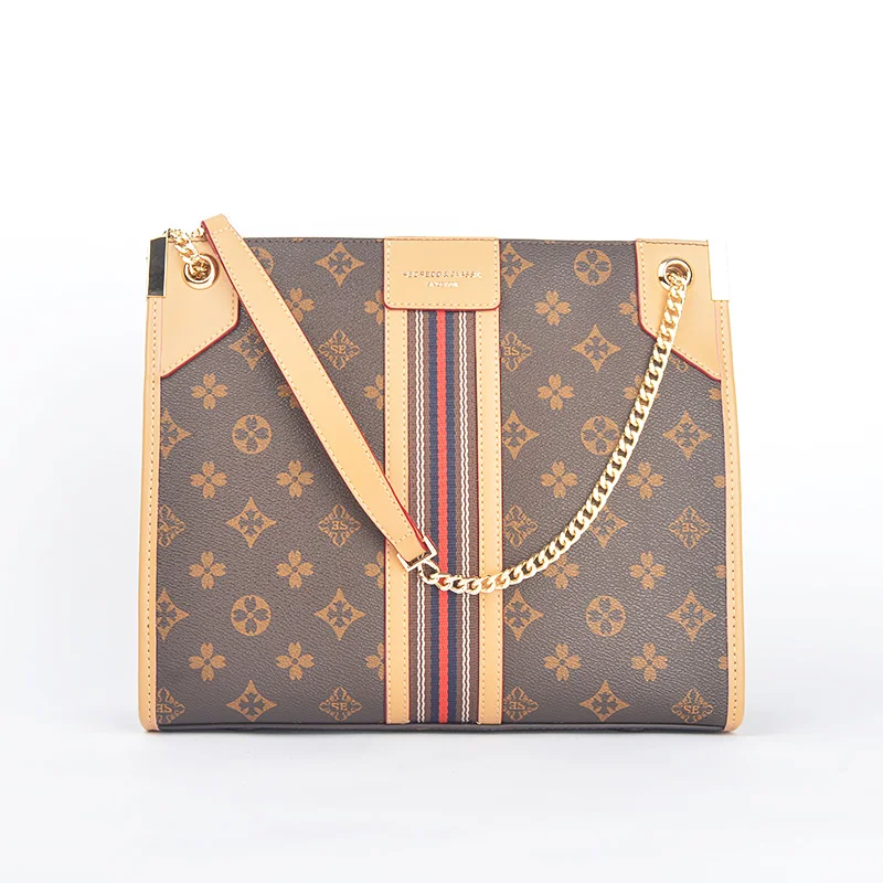 

Wholesale PU Leather Branded Bags For Women Trendy Designer Brand Handbags, Brown