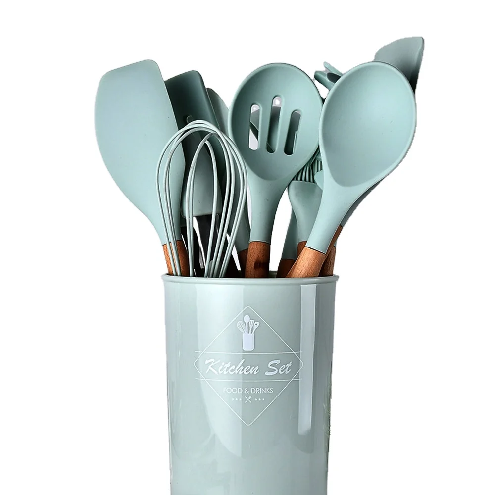 

New design of kitchen 5 PCS Silicone utensil set, 5 colors