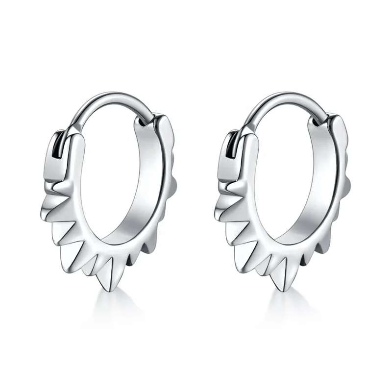 

Trendy Women Men Stainless Steel Hoop Earrings Huggie Ear Piercing Jewelry