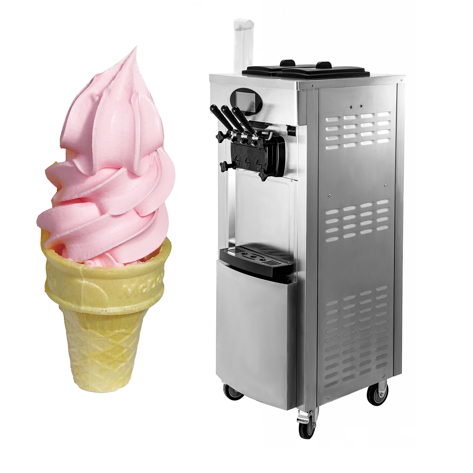 

PEIXU Soft Ice Cream Machine New Zealand Real Fruit Soft Rolled Ice Cream Machine