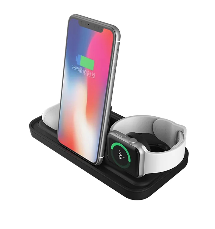 

Myoung drop shipping 4 in 1 smart portable nightlight QI fast wireless charging holder fan wireless charger stand for iphone 12