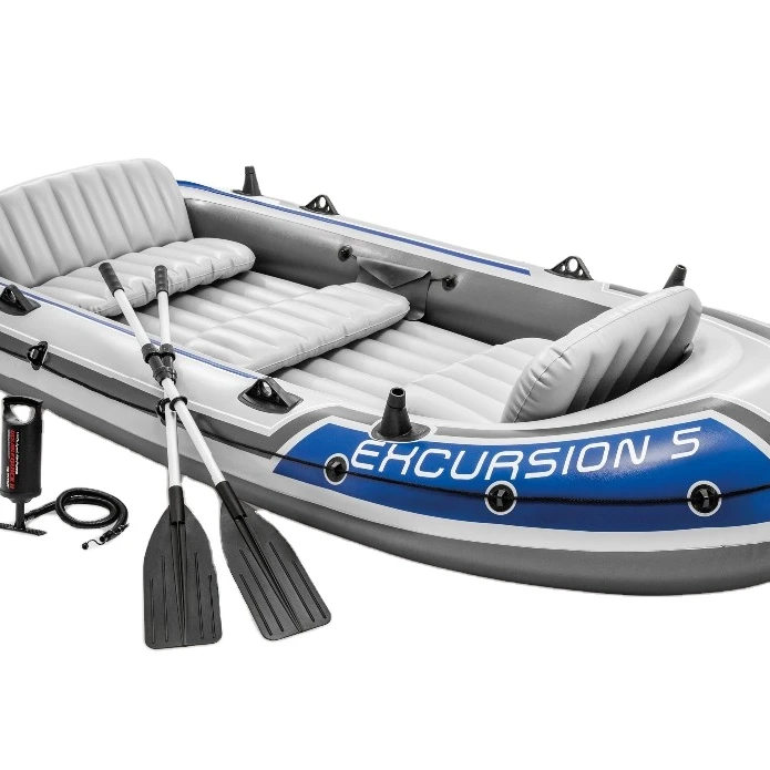 

Intex 68324 68325 Excursion 5 Boat Set Kayak Outdoor Fishing Inflatable Canoe Water Sport Series Fishing Inflatable Boat