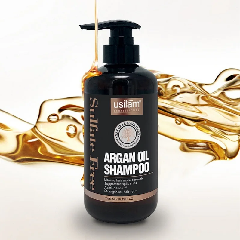 

luxury fragrance Hair Natural Argan Oil sulfate-free shampoo, Luxury dark yellow